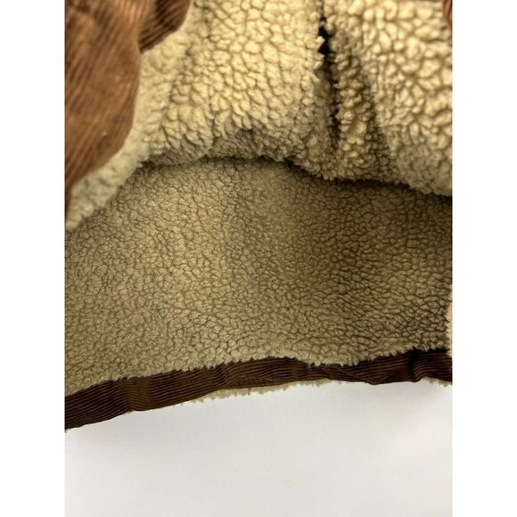 VTG Aeropostale Jacket Men's XL Sherpa Fur Corduroy Western Grunge Rancher Tan - Picture 10 of 13